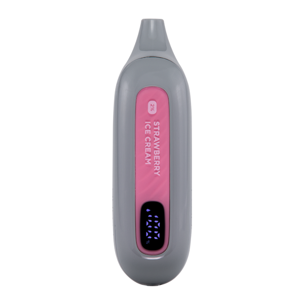 Strawberry Ice Cream Flonq Max Smart 2% Vape - Front LED