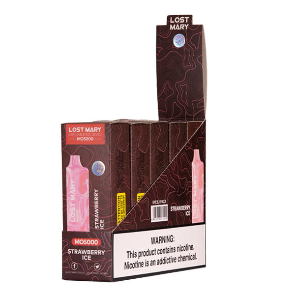 Strawberry Ice  Lost Mary MO5000 Disposable Vape 5-Pack