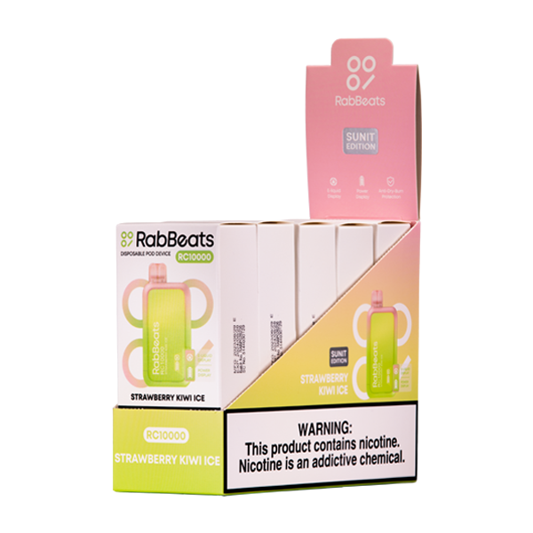 Strawberry Kiwi Ice RabBeats RC10000 Vape MiOne Brands