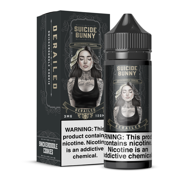 Derailed Suicide Bunny Free Base E-Juice Bottle & Box