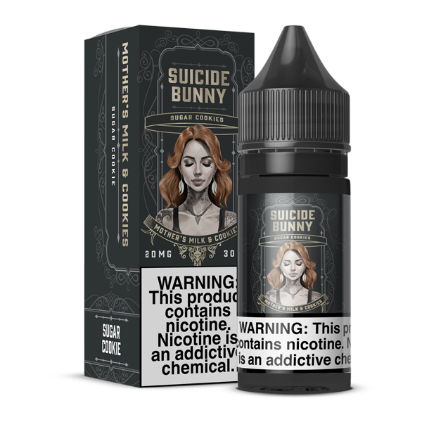 Mother's Milk & Cookies Suicide Bunny Salts E-Juice Bottle & Box