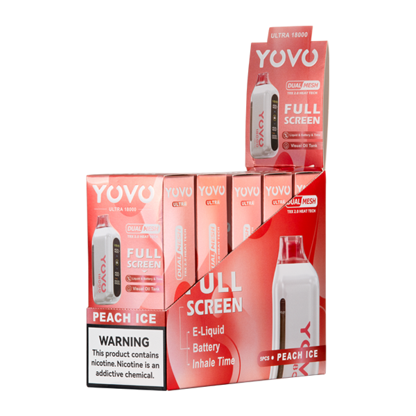 Peach Ice YOVO Ultra 18000 5-Pack
