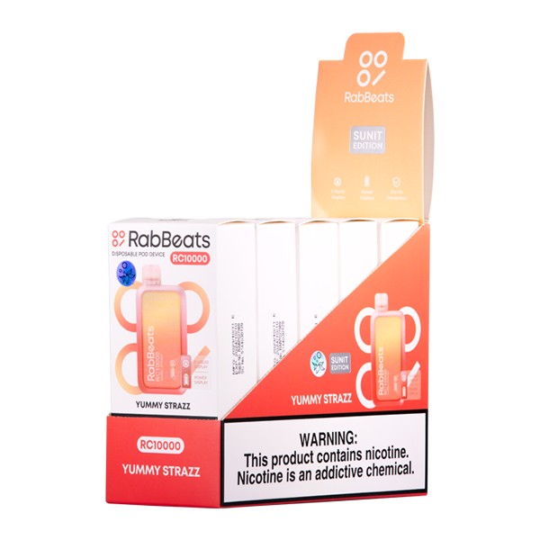 Yummy Strazz Rabbeats RC10000 Vape 5-Pack