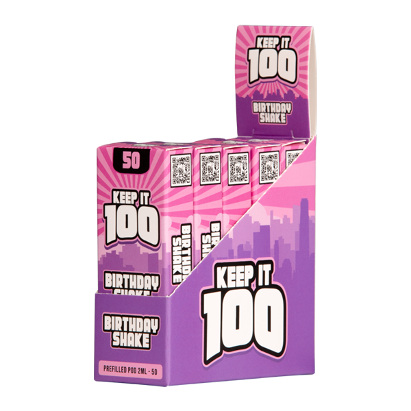 5 pack of Birthday Shake Keep It 100 Zeltu X3 Pod 50