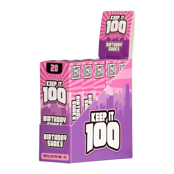 5 pack of Birthday Shake Keep It 100 Zeltu X3 Pod 20