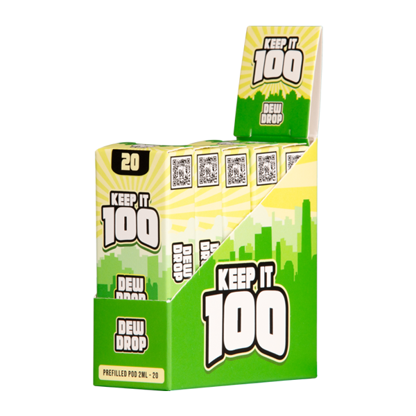 5 pack of Dew Drop Keep It 100 Zeltu X3 Pod 20