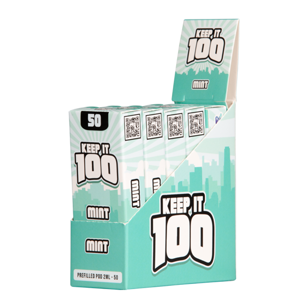 5 pack of Mint Keep It 100 Zeltu X3 Pod 50