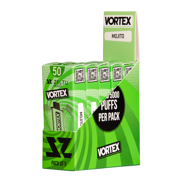 5 pack of Mojito Vortex Zeltu X3 Pod 50