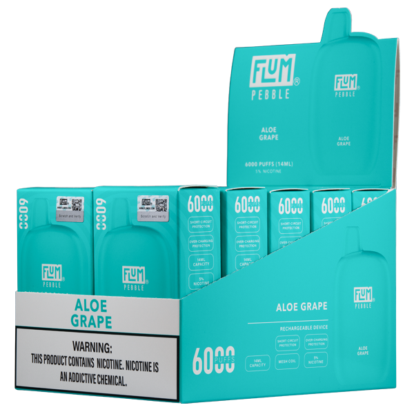 Aloe Grape Flum Pebble Vape 10pk