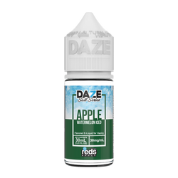 Apple and watermelon flavored e-liquid in 30mg from the reds collection, made by 7 daze