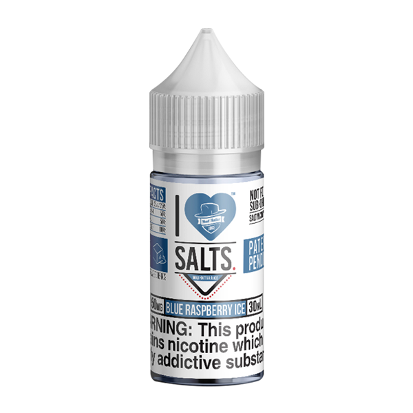 Blue Raspberry Ice flavored nicotine salts in 50mg, an I Love Salts Eliquid