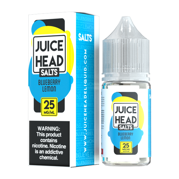 A 30ml vape juice with nicotine salts in 20mg & 40mg, Blueberry Lemon by Juice Head