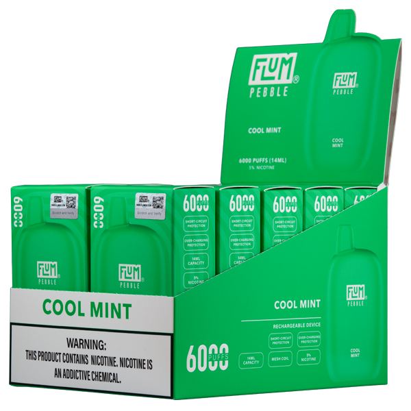 Cool Mint Flum Pebble Vape 10pk