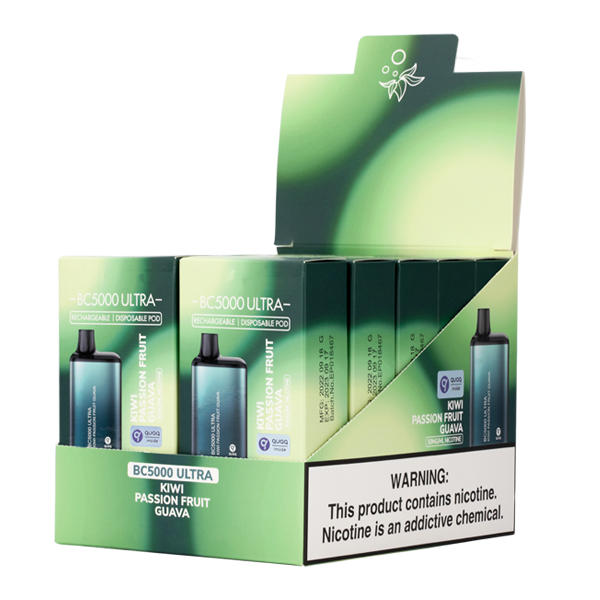 Elf Bar BC5000 ULTRA Kiwi Passion Fruit Guava 10 Pack