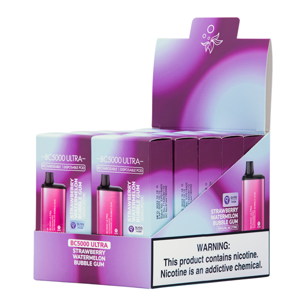 Strawberry Watermelon Bubble Gum Elf Bar Ultra Disposable Vape 10-Pack