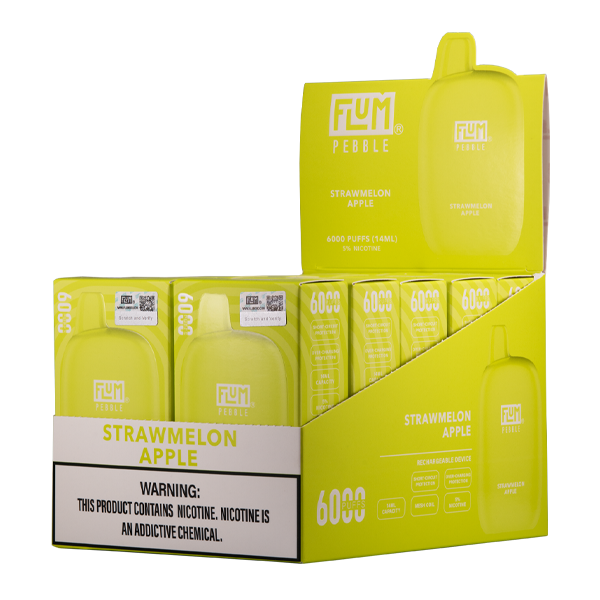 Strawmelon Apple Flum Pebble Vape 10-Pack