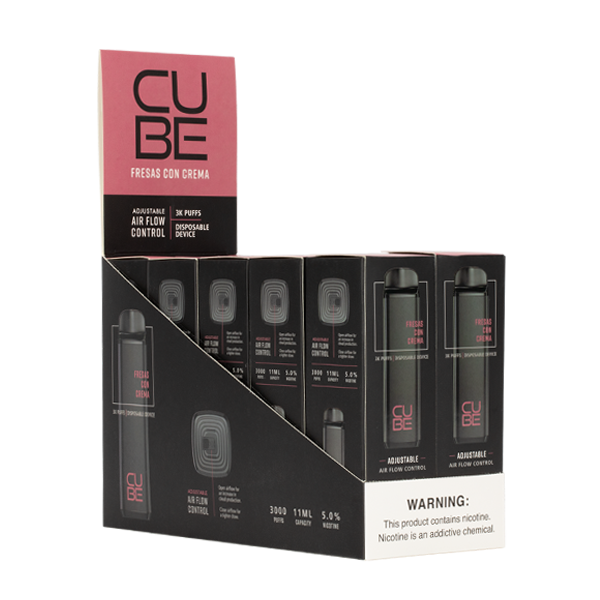 Fresas Con Crema Cube disposable vape flavor 10-Pack
