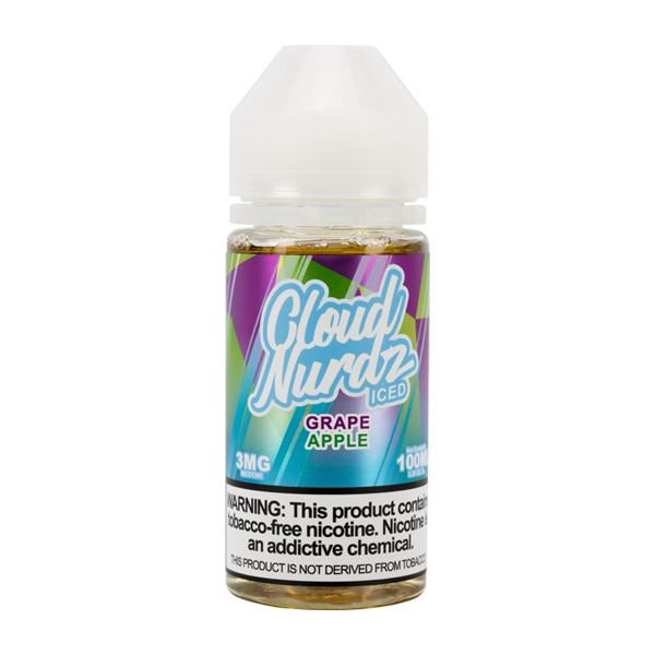 Apple Juice Vape Juice Iced Grape Apple by Cloud Nurdz 100mL Slapple -  Red's Apple E-Juice