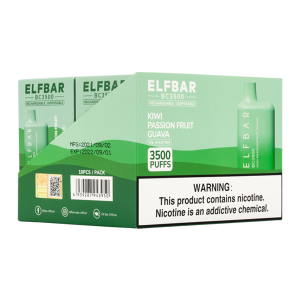 Kiwi Passionfruit Guava Elf Bar BC3500