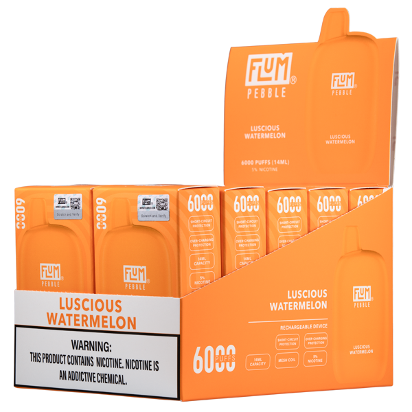 Luscious Watermelon Flum Pebble Vape 10pk