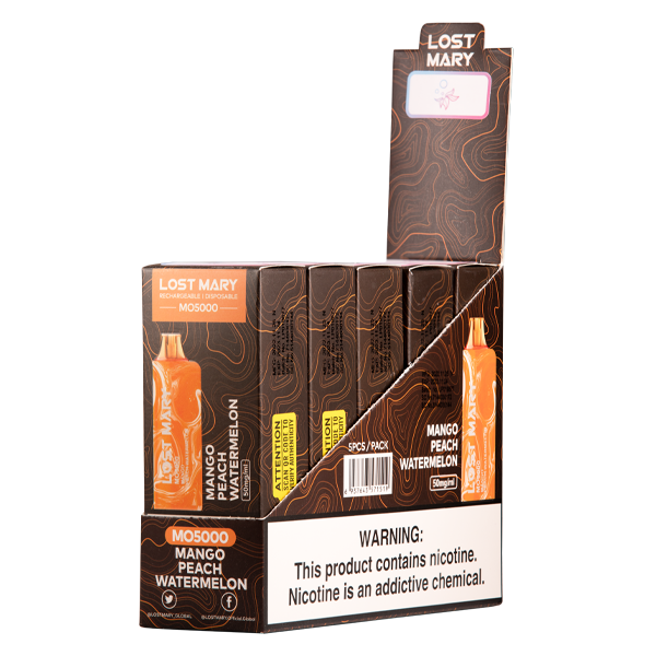 Mango Peach Watermelon Lost Mary MO5000 Vape 10pk