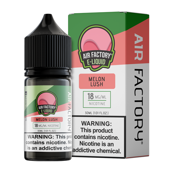 Melon Lush is a sweet & savory flavored vape juice from Air Factory, blended with nicotine salts