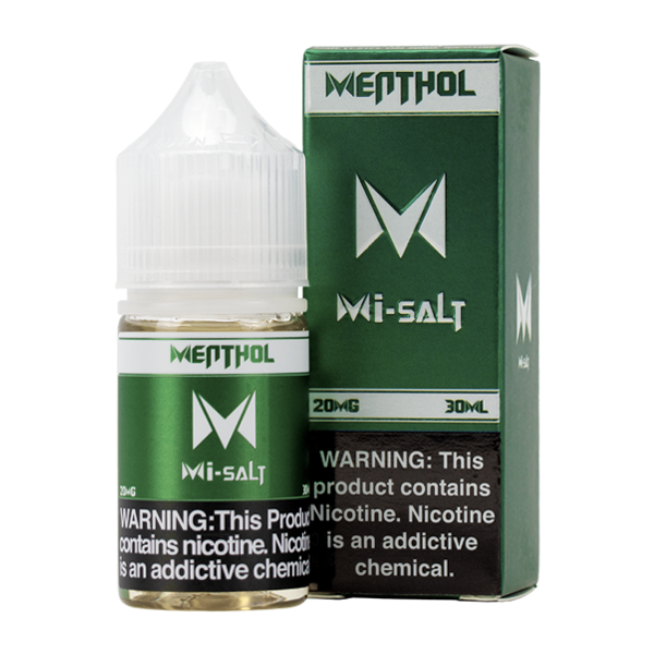Menthol Mi-Salt is an icy menthol flavored vape juice, blended with nicotine salts
