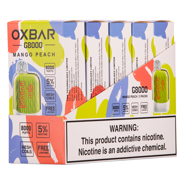 Mango Peach Oxbar G8000 Vape 5-Pack