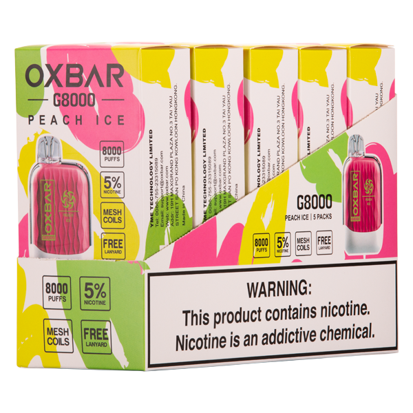Peach Ice Oxbar G8000 Vape 5-Pack