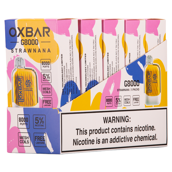 Strawnana Oxbar G8000 Vape 5-Pack