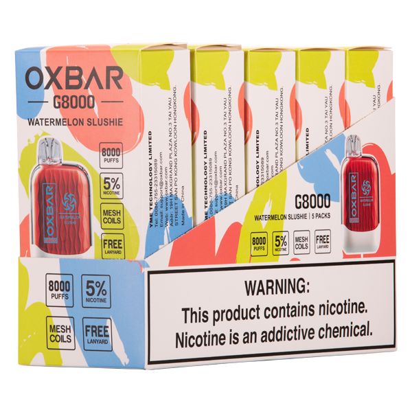 Watermelon Slushie Oxbar G8000 Vape 5-Pack