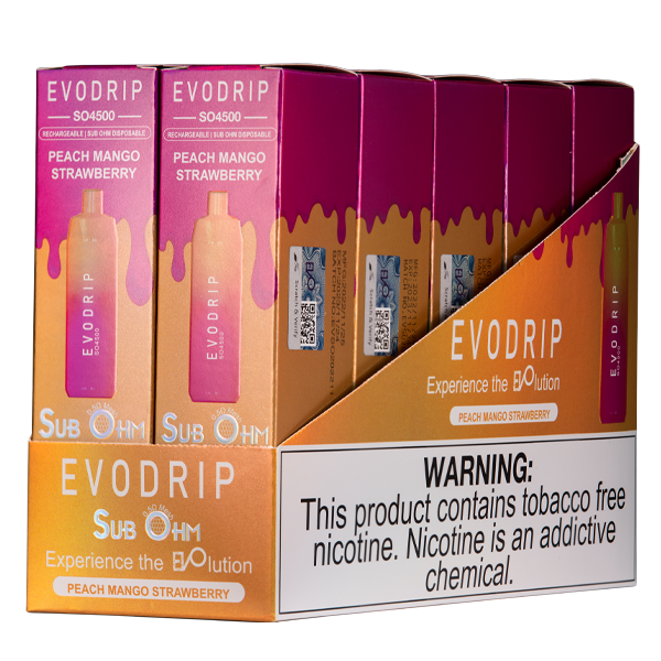 Peach Mango Strawberry EVODRIP vape 10pk