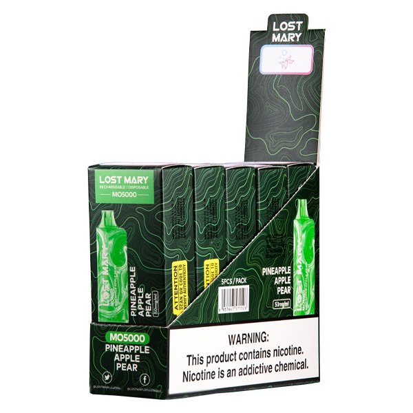 Pineapple Apple Pear Lost Mary MO5000 Vape 10pk