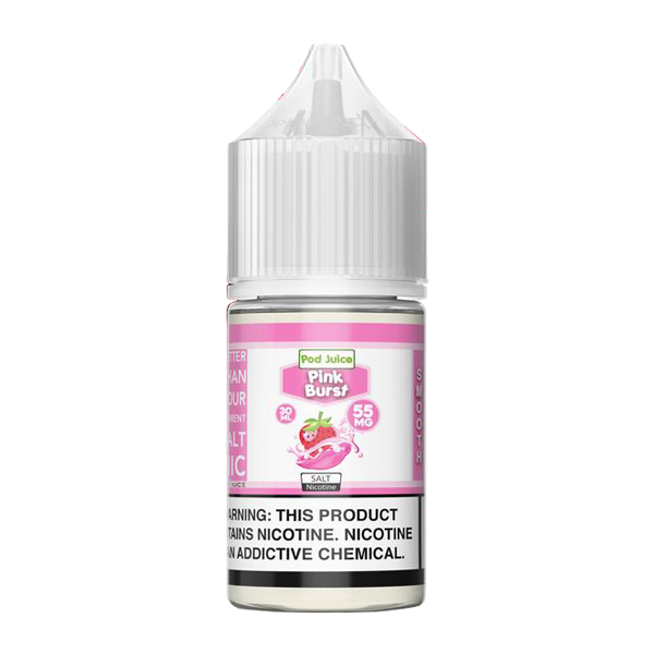 Shop sweetened strawberry flavored vape juice made by Pod Juice available in multiple nicotine levels
