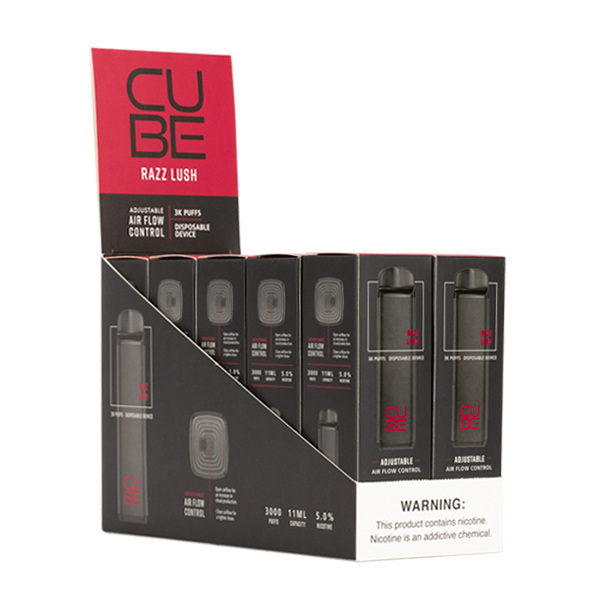Cube Razz Lush Disposable Vape Device 10-Pack