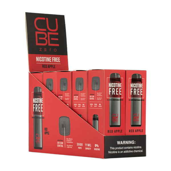 Red Apple Cube Zero disposable vape flavor 10-pack