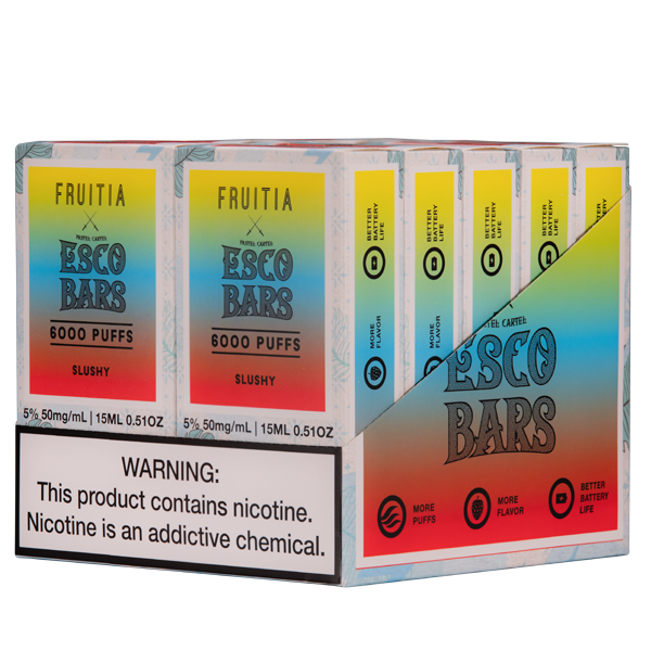 Slushy Fruitia X Esco Bar 6000 Puff Vape 10pk