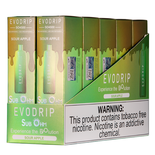 Sour Apple EvoDrip Vape 10pk