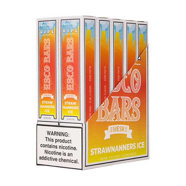 Strawnanners Ice Esco Bars Vape Bundle