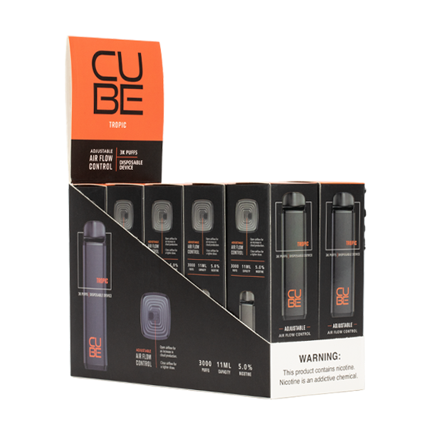 Tropic Cube Disposable Vape 3000 puff vape 10-pack