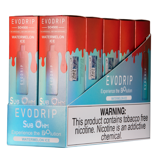Watermelon Ice Evodrip Vape 10pk