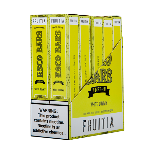 White Gummy Esco Bar Fruitia Vape Bundle