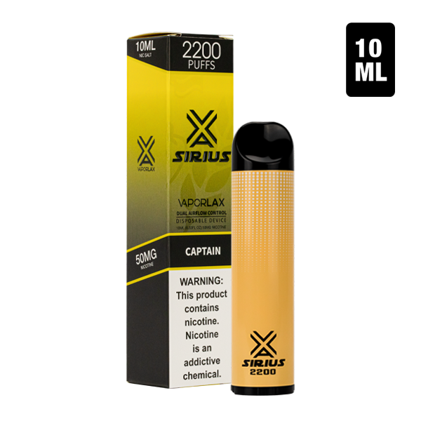 The biggest disposable vape pen with 2200 puffs, the Sirius 2200 with creamy cereal flavors