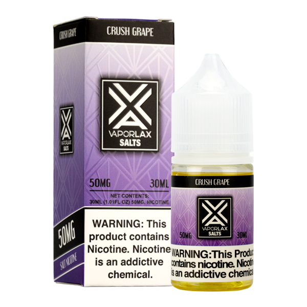 VAPORLAX Crush Grape Nicotine Salts 30mL 25mg & 50mg VAPORLAX Crush Grape Nicotine Salts 30mL 25mg & 50mg