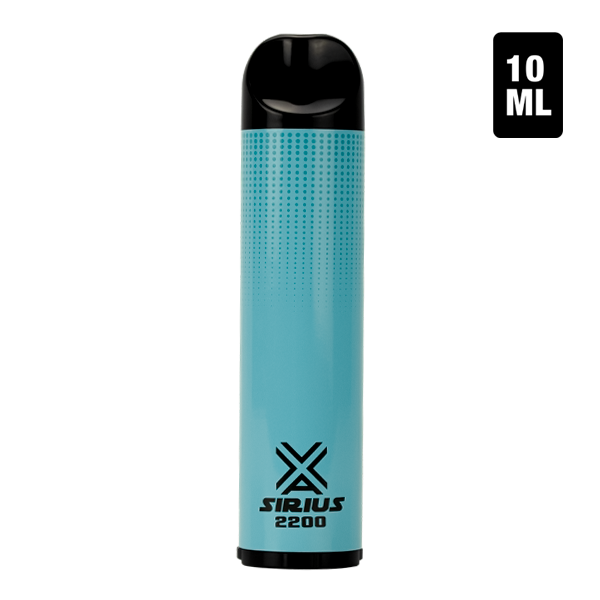 A bulk disposable vape pen with 2200 puffs, the Sirius 2200 flavored with Icy Fruits
