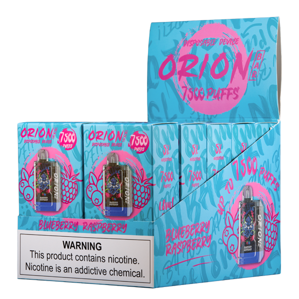 Blueberry Raspberry Orion Bar 7500 Puff Vape 10 pack