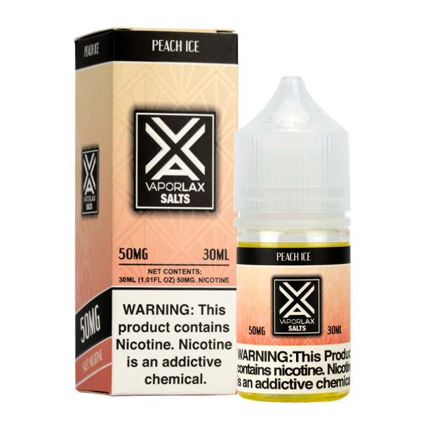 elf bar vape uk VAPORLAX Peach Ice Nicotine Salts 30mL · 25mg & 50mg