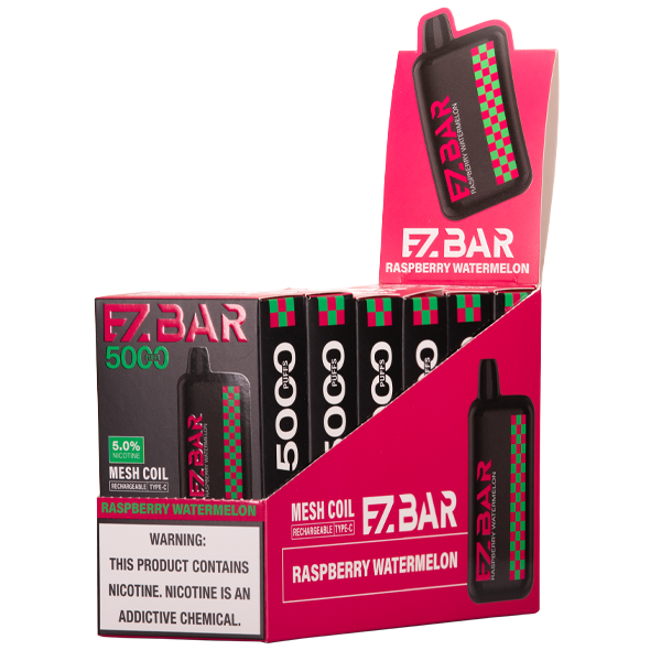 Raspberry Watermelon EZBAR 5000 10-Pack