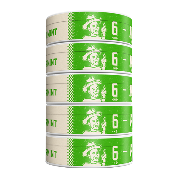 5 pack of 6mg Spearmint ALP Pouches