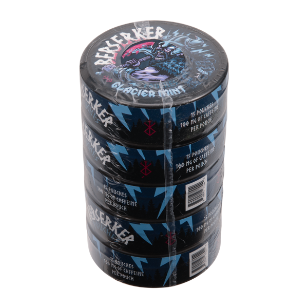 Glacier Mint BERSERKER Caffeine Pouch 5-Pack